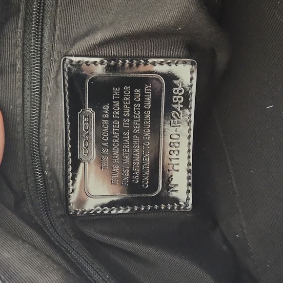 Coach Signature Stripe Python Stripe Satchel Handbag-f24884 - Picture 4 of 7